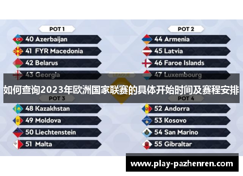 如何查询2023年欧洲国家联赛的具体开始时间及赛程安排 如何查询2023年欧洲国家联赛的具体开始时间及赛程安排